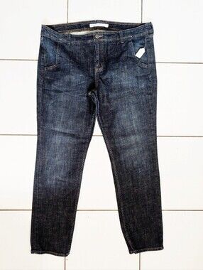 Old Navy Dark Wash Mid-Rise Standard Stretch Jeans - Size 16